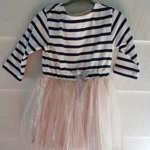 Crewcuts Tulle Skirt Striped Dress